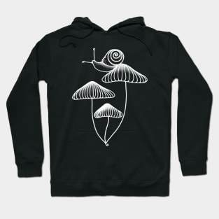 Snail Sitting On Mushrooms Hoodie